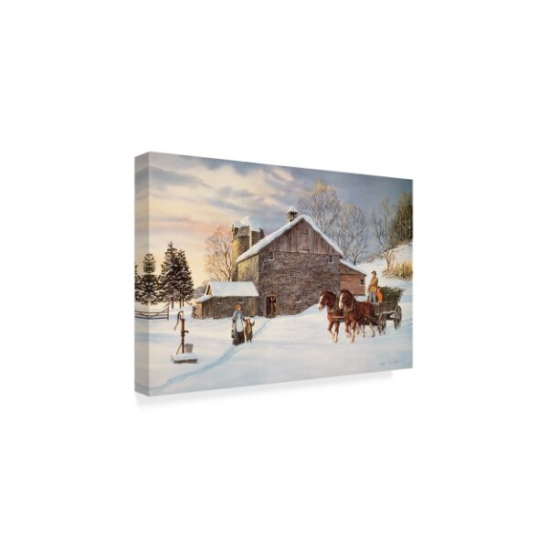 Jack Wemp 'Christmas At The Farm' Canvas Art,30x47